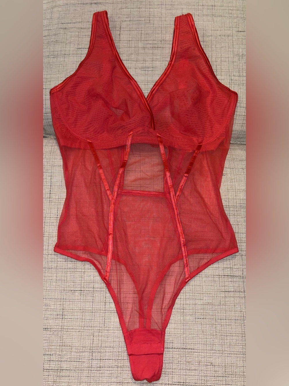 Cosabella Sardegna Curvy Teddy Bodysuit in Rossa Red Size Medium NWT